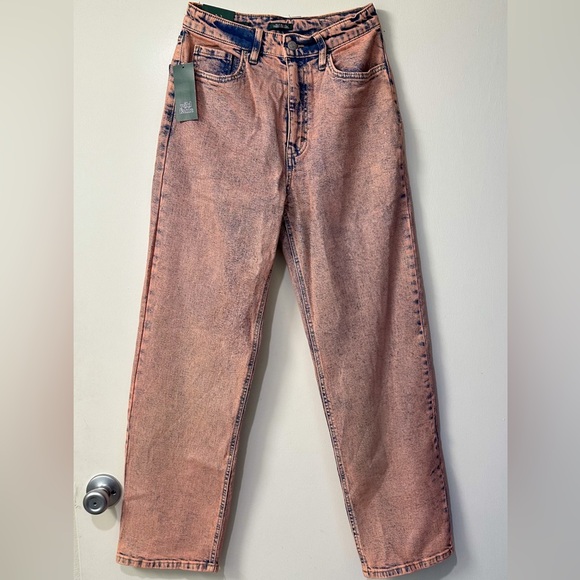 Rose washed denim 90s relaxed straight cut jeans NTW ( 4 ) - Picture 1 of 9